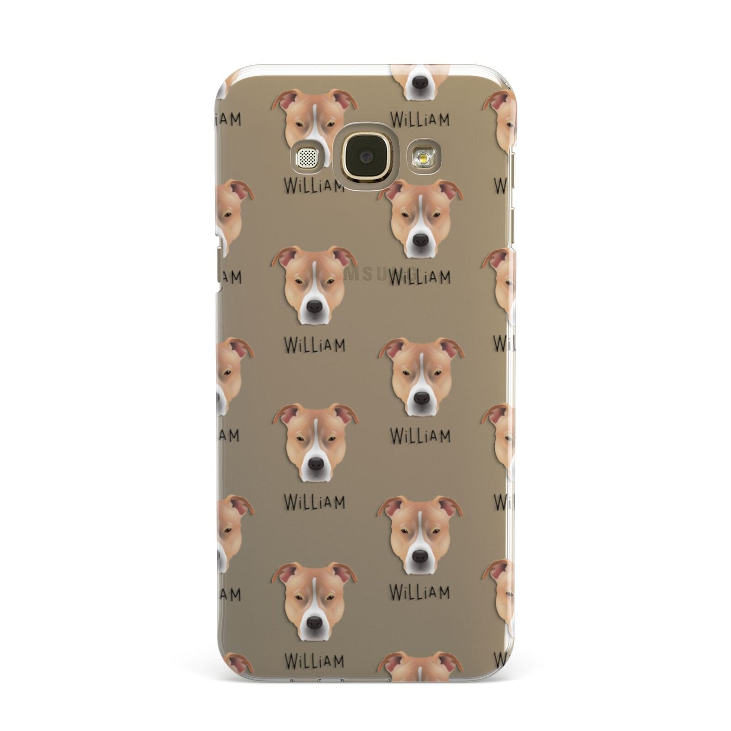 American Pit Bull Terrier Icon with Name Samsung Galaxy A8 Case