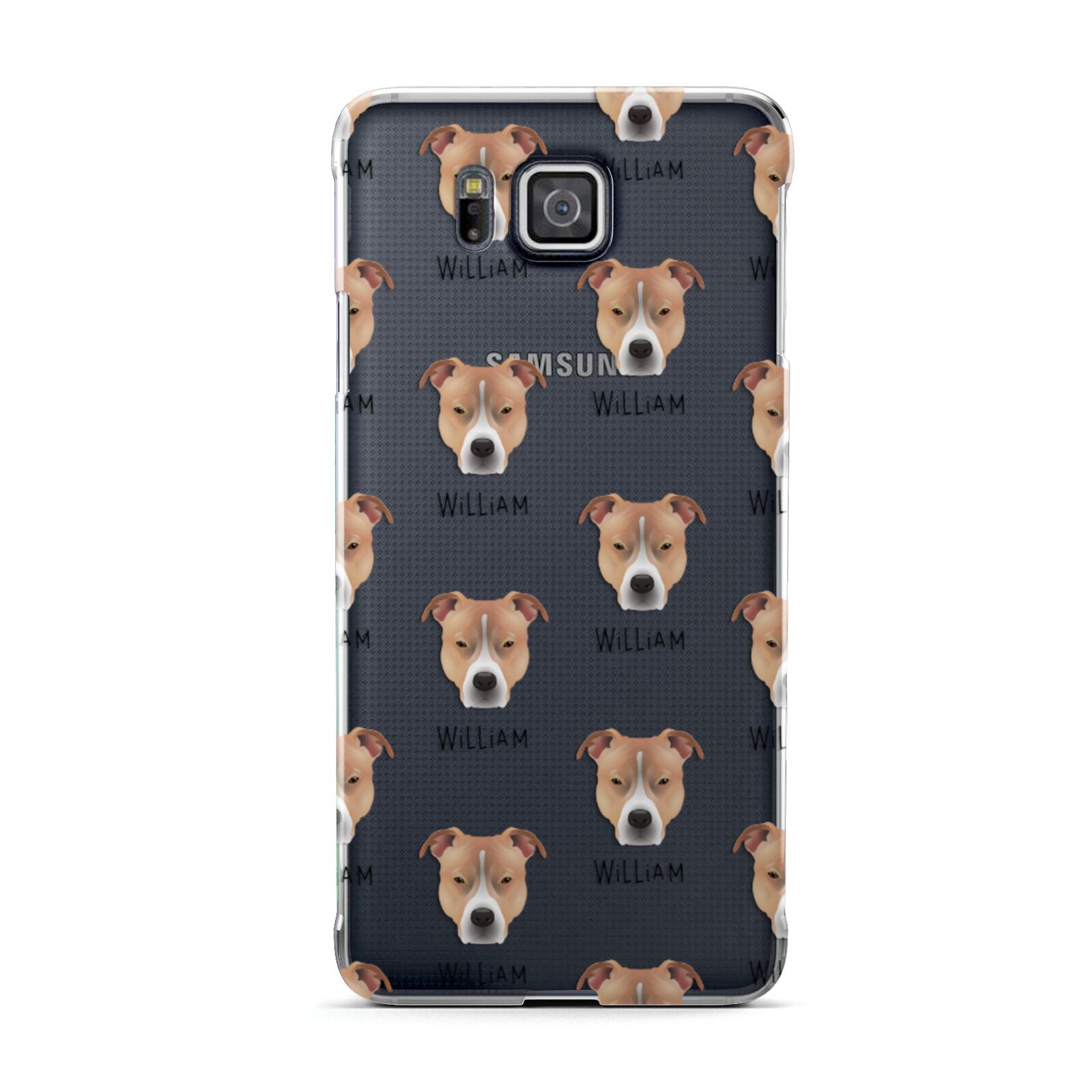 American Pit Bull Terrier Icon with Name Samsung Galaxy Alpha Case