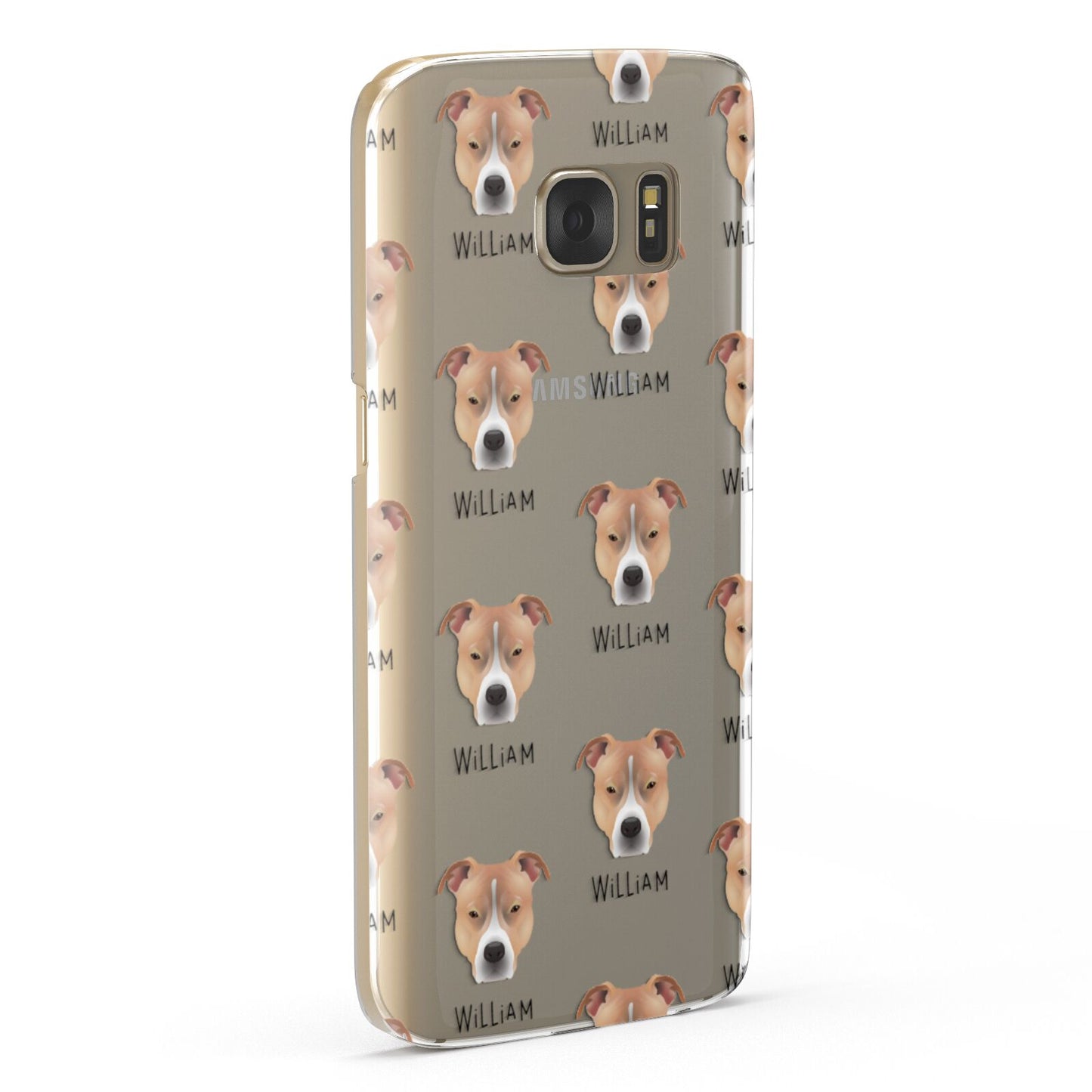 American Pit Bull Terrier Icon with Name Samsung Galaxy Case Fourty Five Degrees