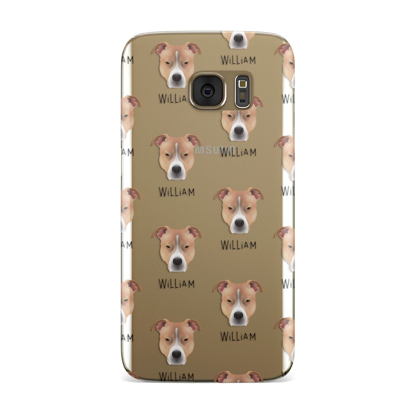 American Pit Bull Terrier Icon with Name Samsung Galaxy Case