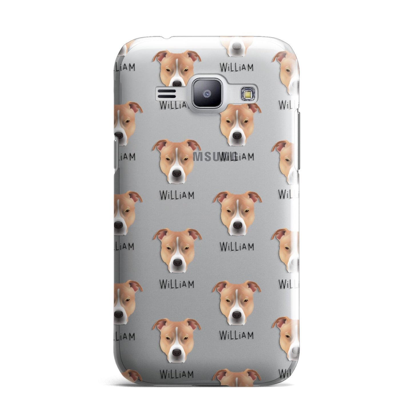 American Pit Bull Terrier Icon with Name Samsung Galaxy J1 2015 Case