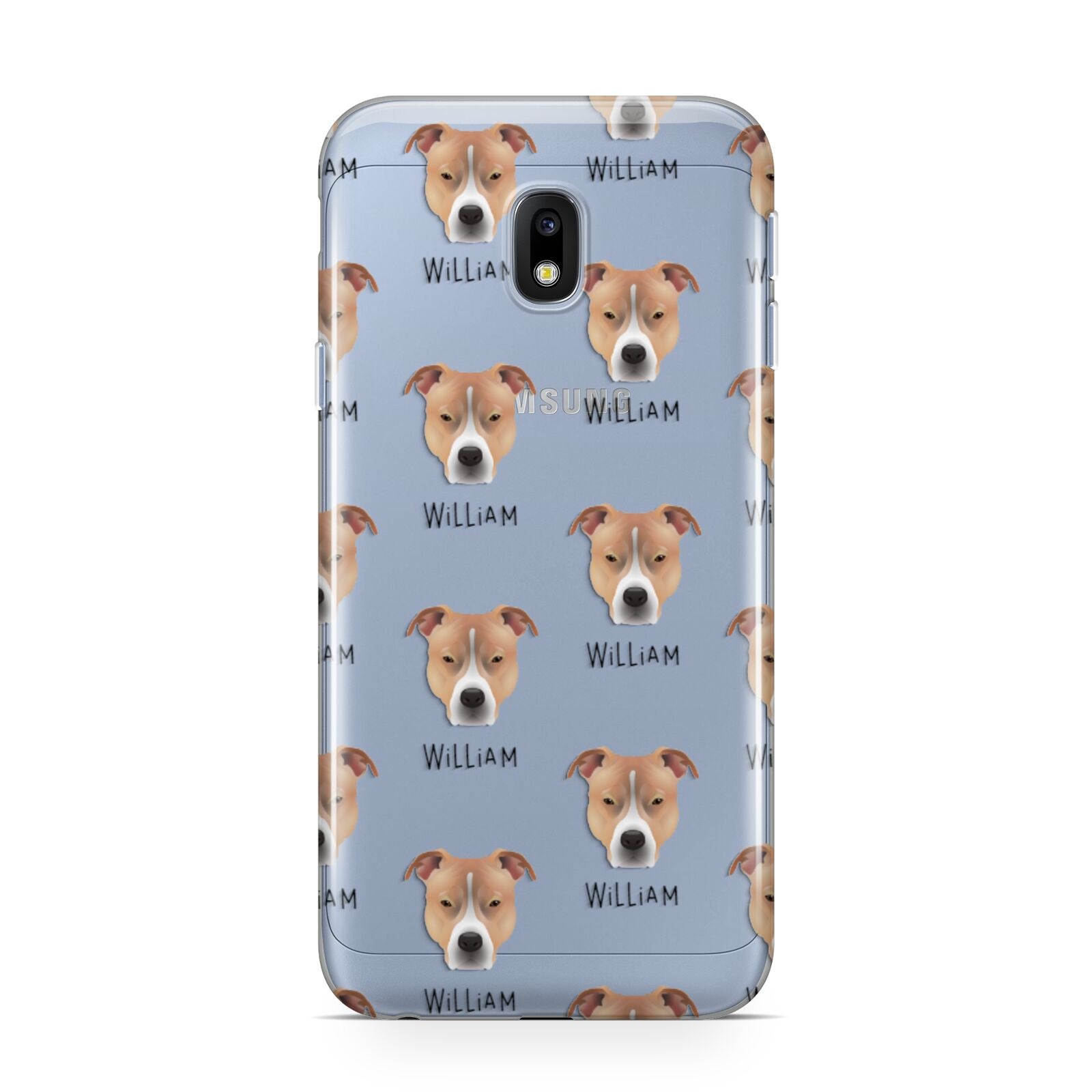 American Pit Bull Terrier Icon with Name Samsung Galaxy J3 2017 Case