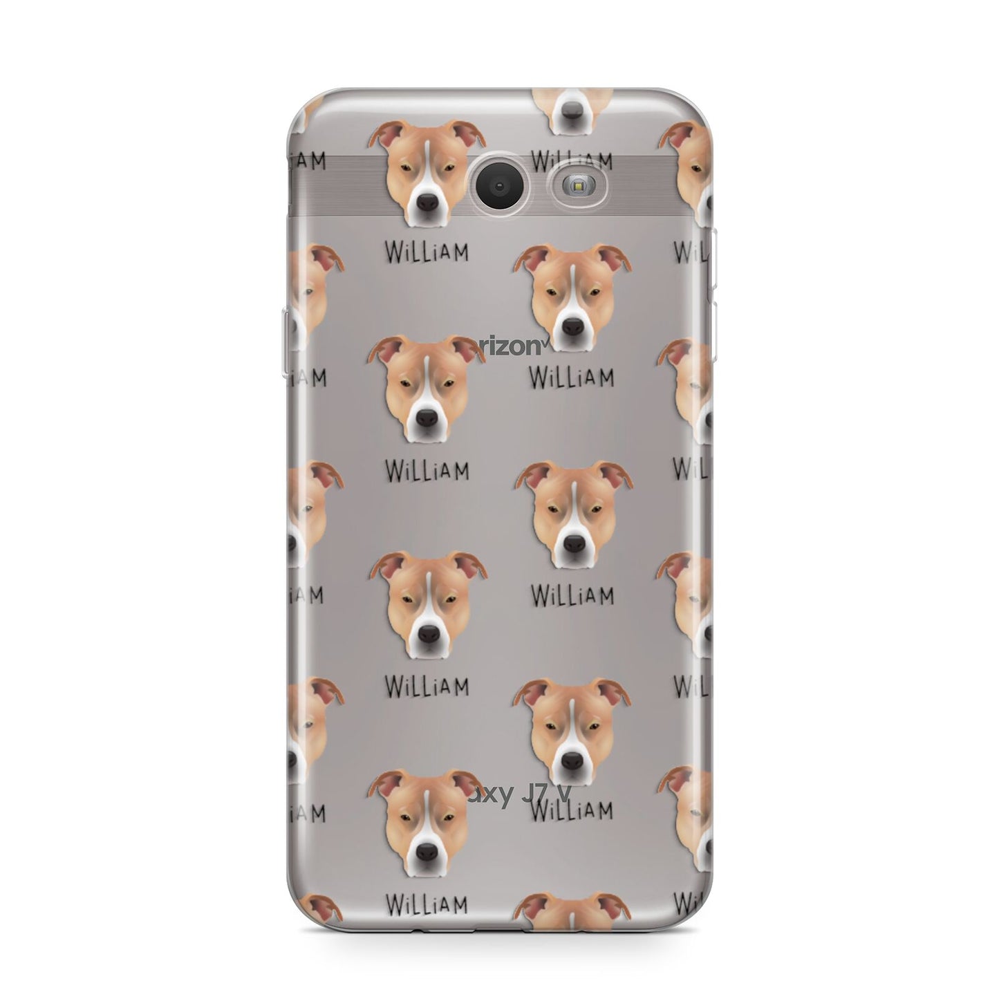 American Pit Bull Terrier Icon with Name Samsung Galaxy J7 2017 Case