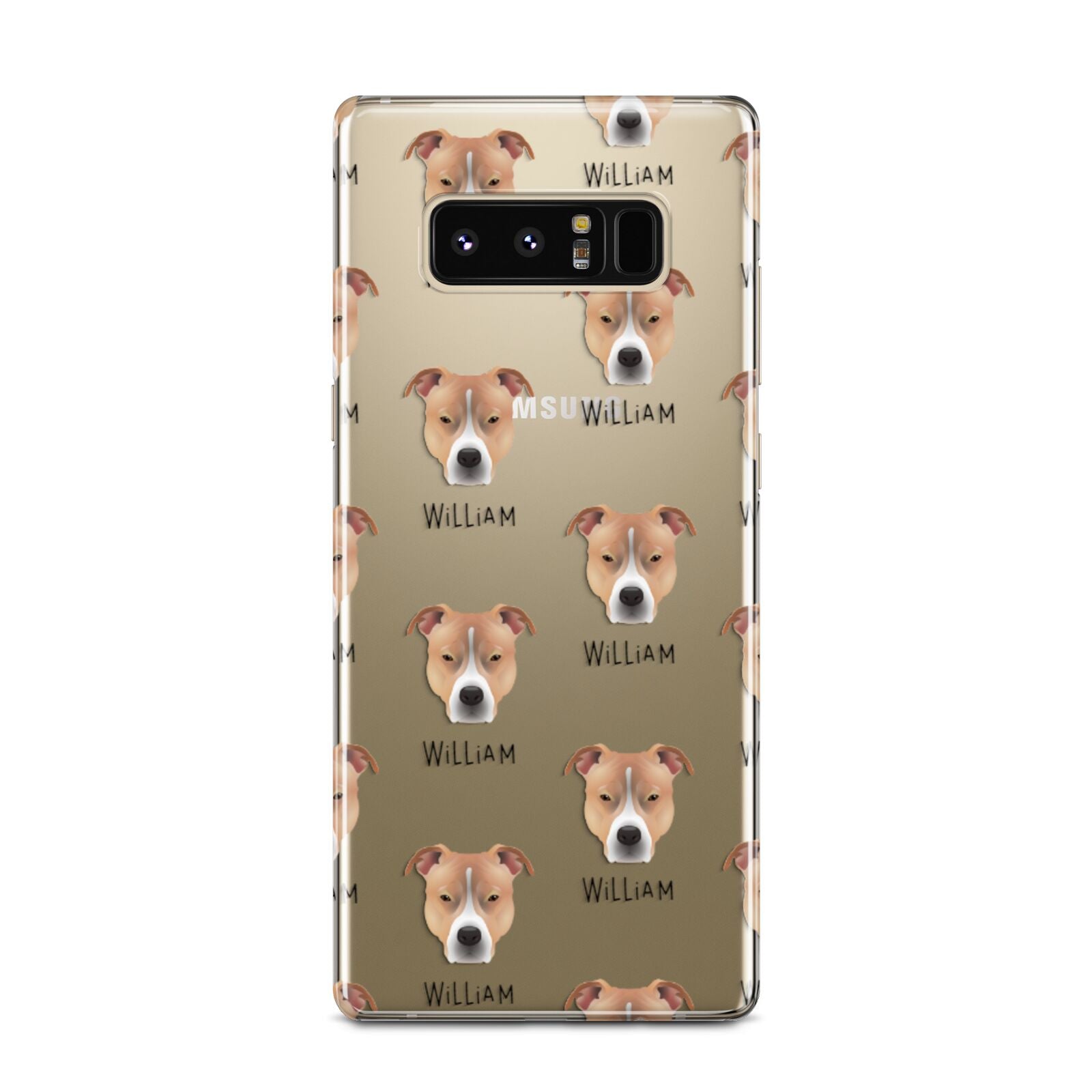 American Pit Bull Terrier Icon with Name Samsung Galaxy Note 8 Case