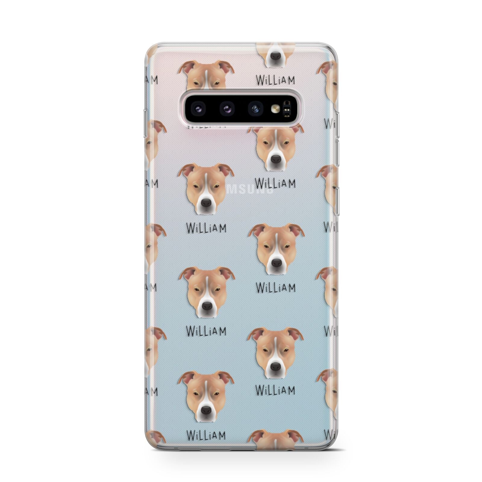 American Pit Bull Terrier Icon with Name Samsung Galaxy S10 Case