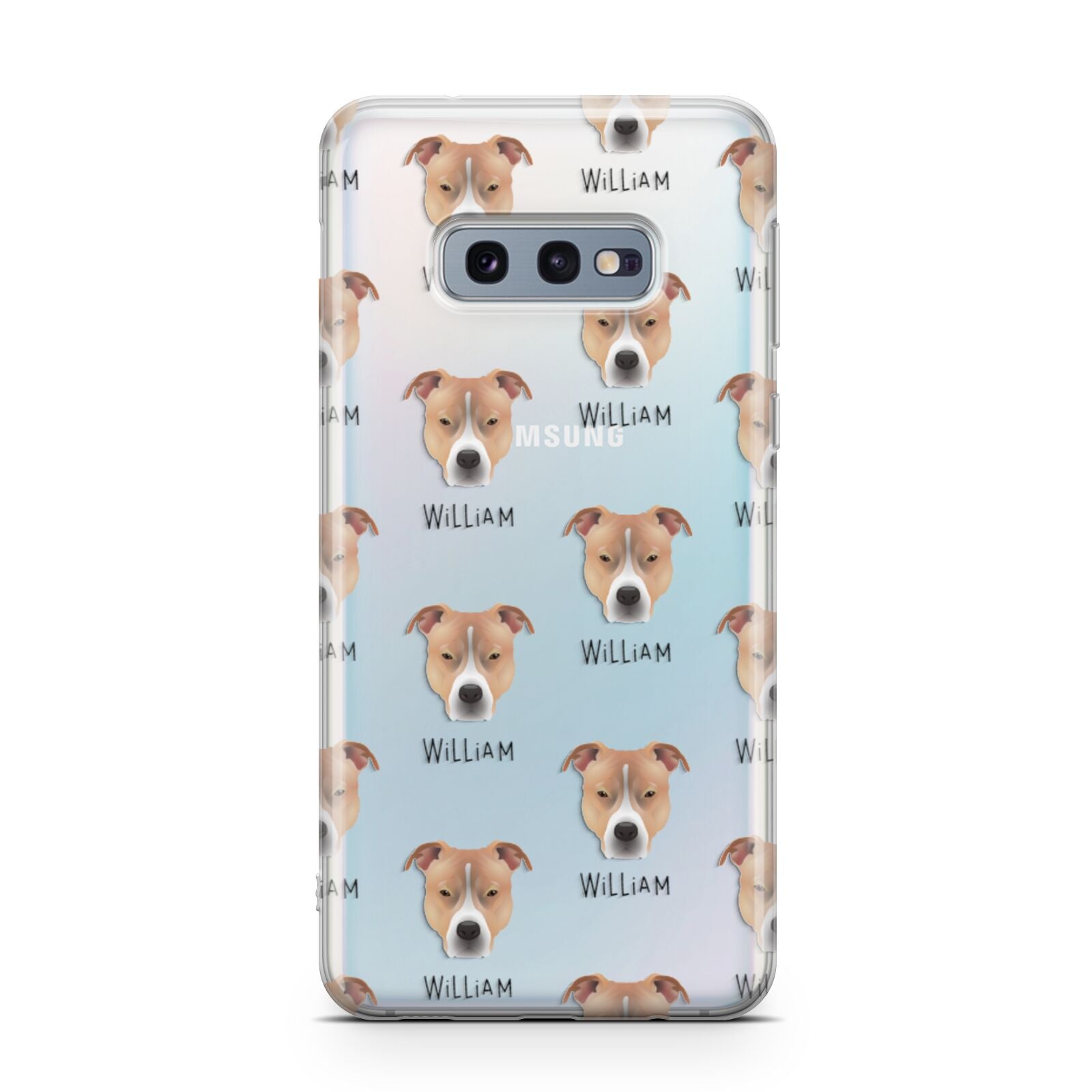 American Pit Bull Terrier Icon with Name Samsung Galaxy S10E Case