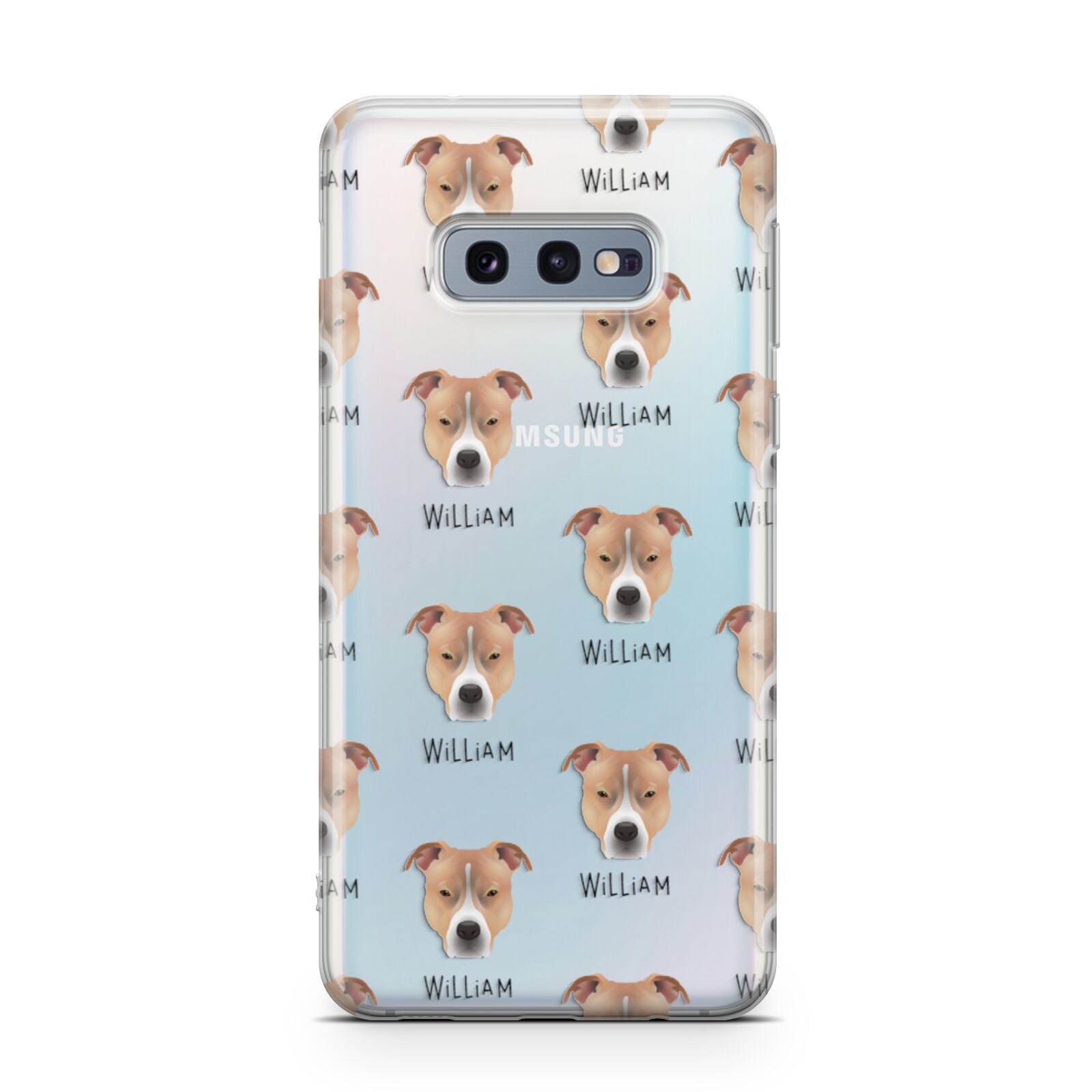 American Pit Bull Terrier Icon with Name Samsung Galaxy S10E Case