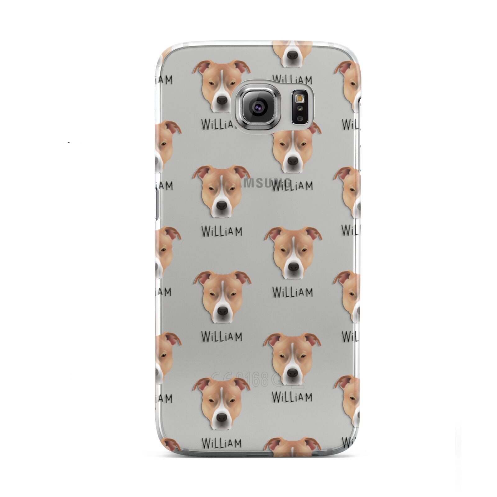 American Pit Bull Terrier Icon with Name Samsung Galaxy S6 Case