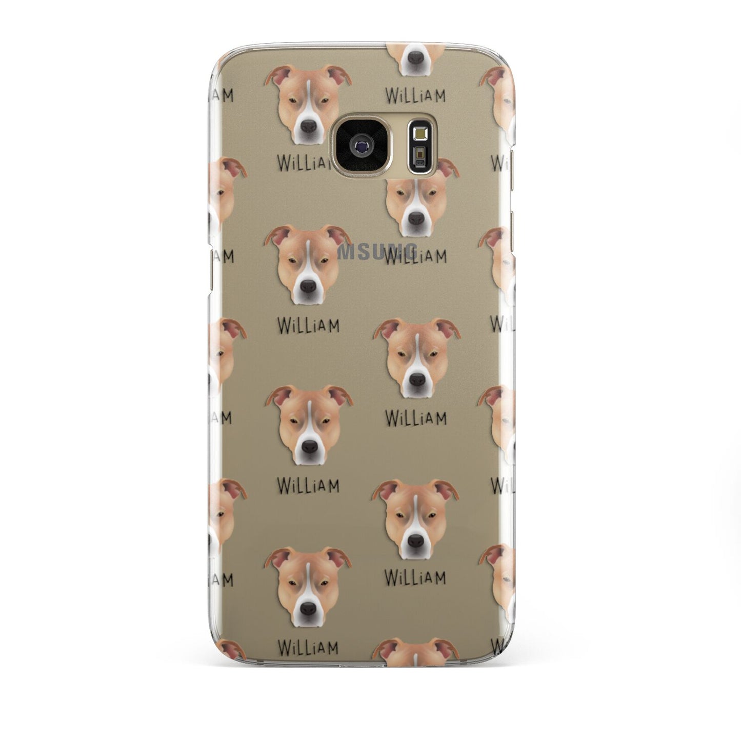 American Pit Bull Terrier Icon with Name Samsung Galaxy S7 Edge Case