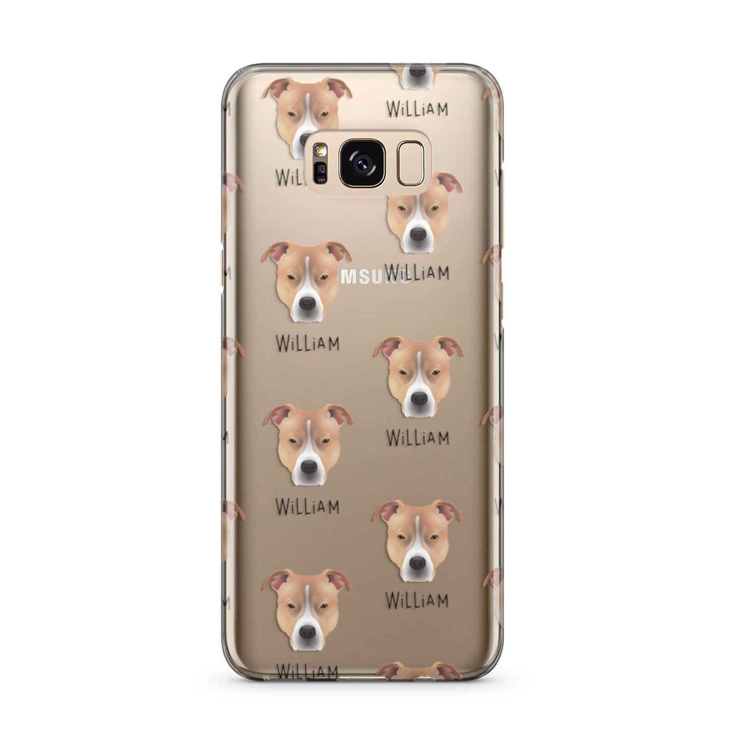 American Pit Bull Terrier Icon with Name Samsung Galaxy S8 Plus Case