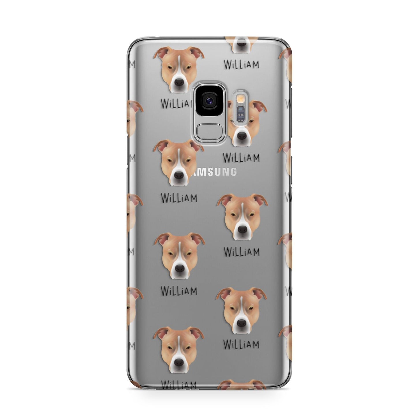 American Pit Bull Terrier Icon with Name Samsung Galaxy S9 Case