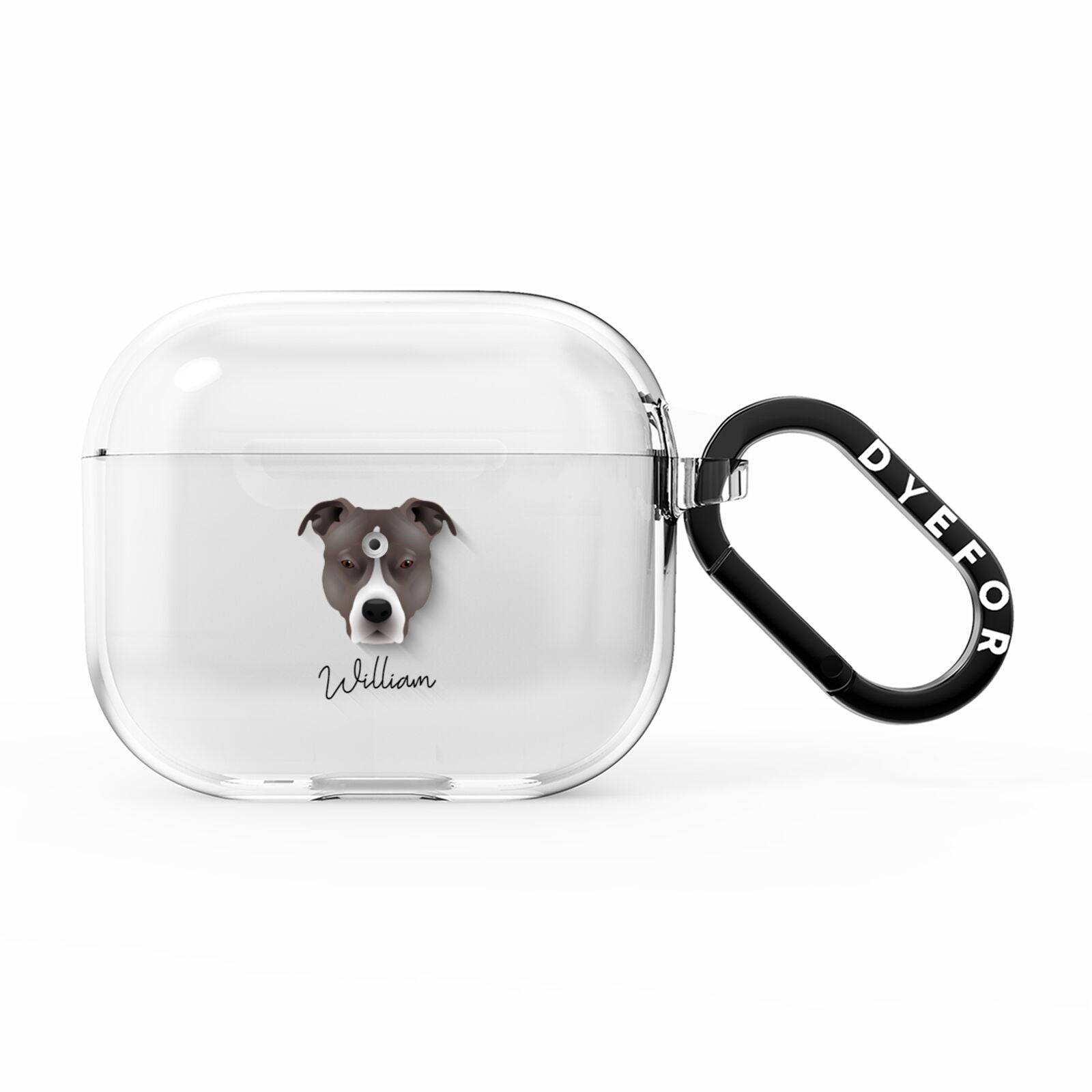 American Pit Bull Terrier Personalised AirPods Clear Case 3rd Gen