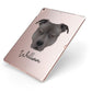 American Pit Bull Terrier Personalised Apple iPad Case on Rose Gold iPad Side View