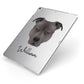 American Pit Bull Terrier Personalised Apple iPad Case on Silver iPad Side View