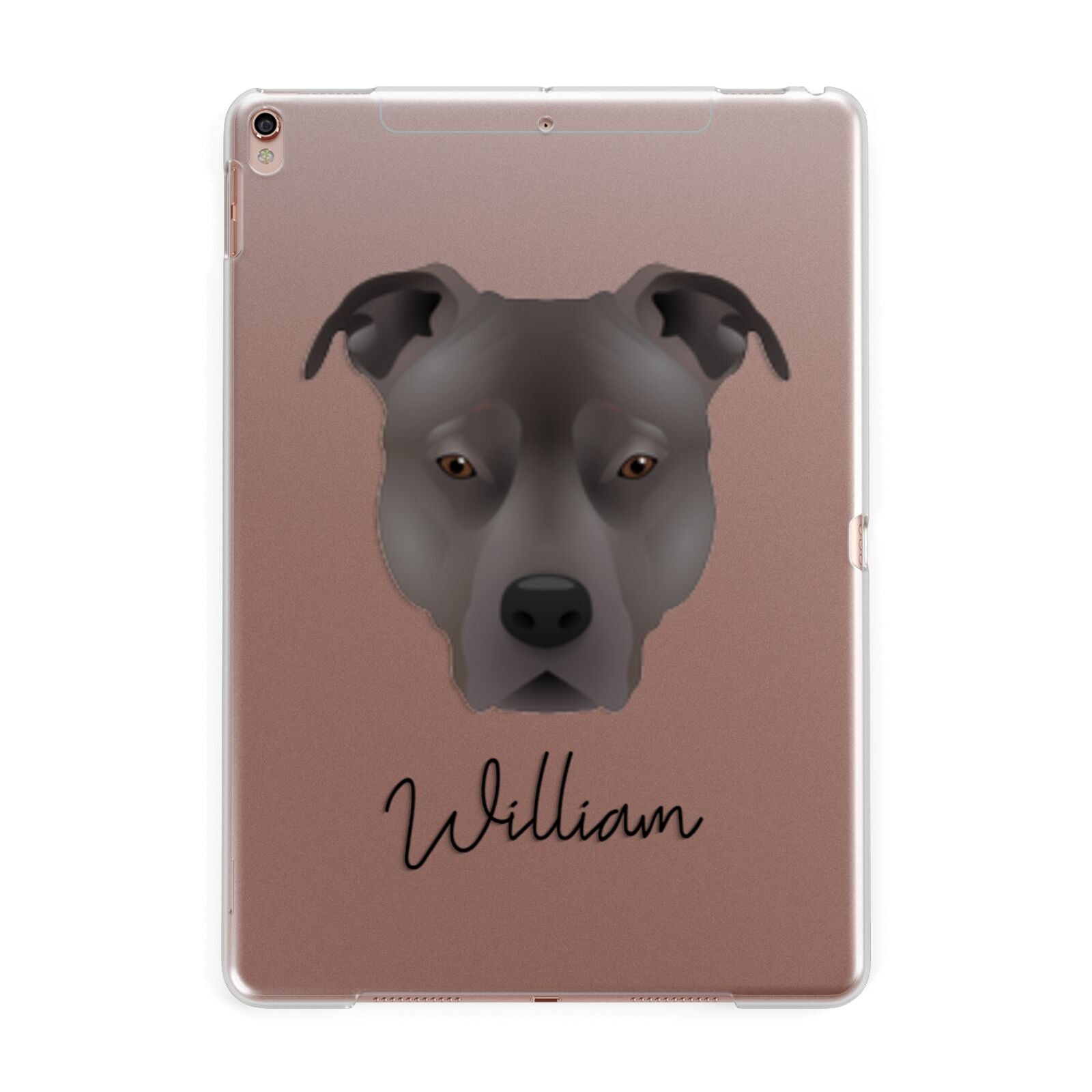 American Pit Bull Terrier Personalised Apple iPad Rose Gold Case
