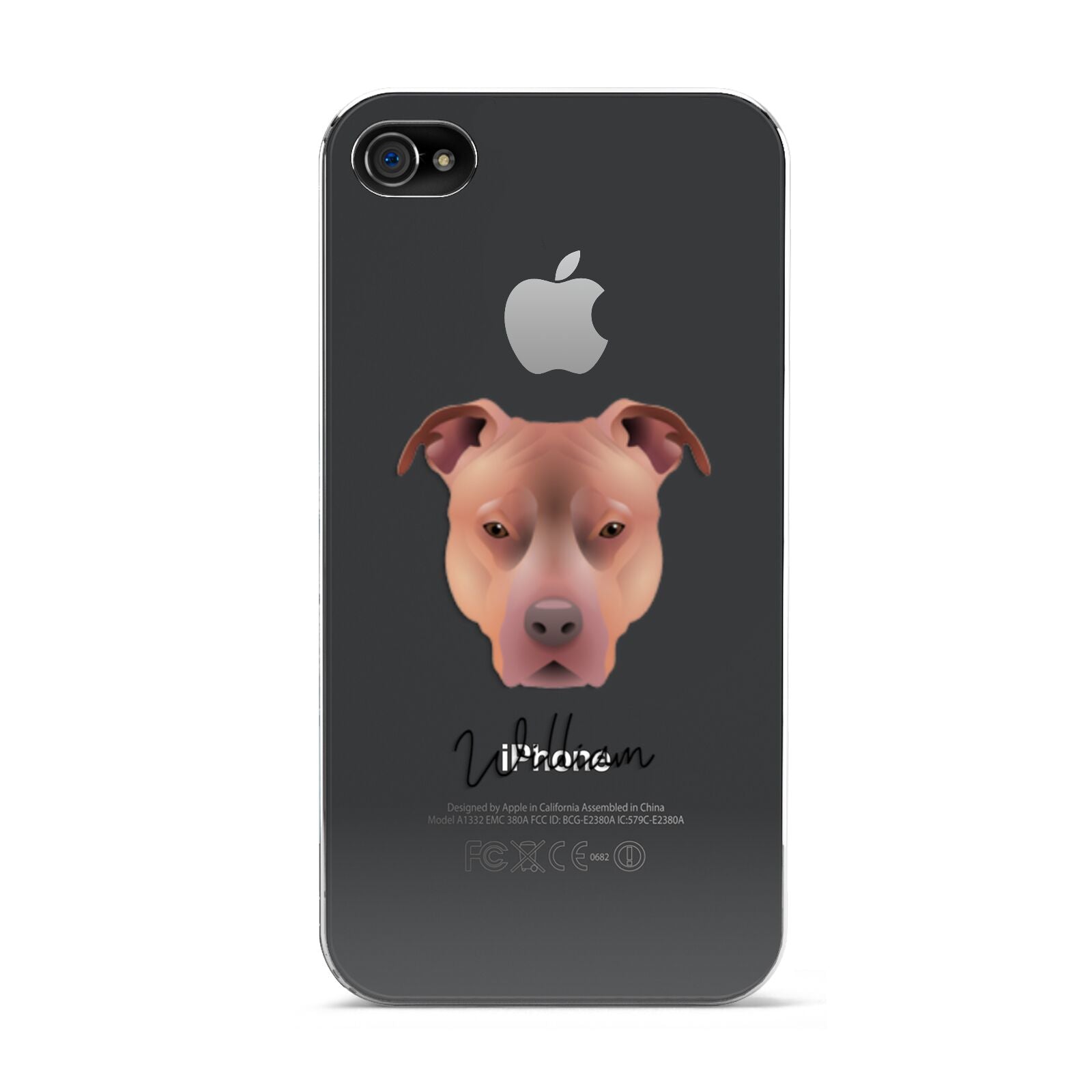 American Pit Bull Terrier Personalised Apple iPhone 4s Case