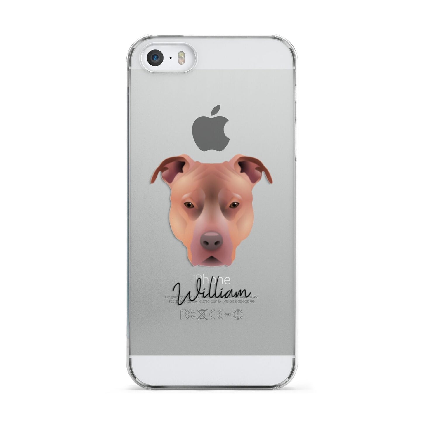 American Pit Bull Terrier Personalised Apple iPhone 5 Case