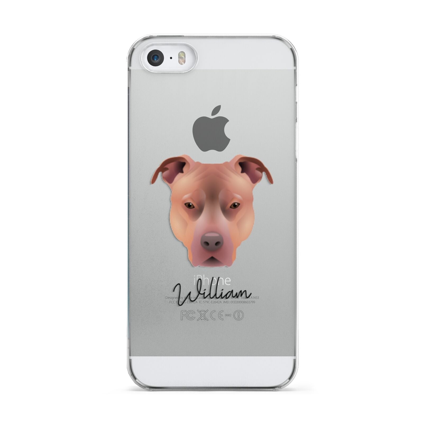 American Pit Bull Terrier Personalised Apple iPhone 5 Case