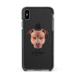 American Pit Bull Terrier Personalised Apple iPhone Xs Max Impact Case Black Edge on Black Phone