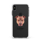 American Pit Bull Terrier Personalised Apple iPhone Xs Max Impact Case White Edge on Black Phone