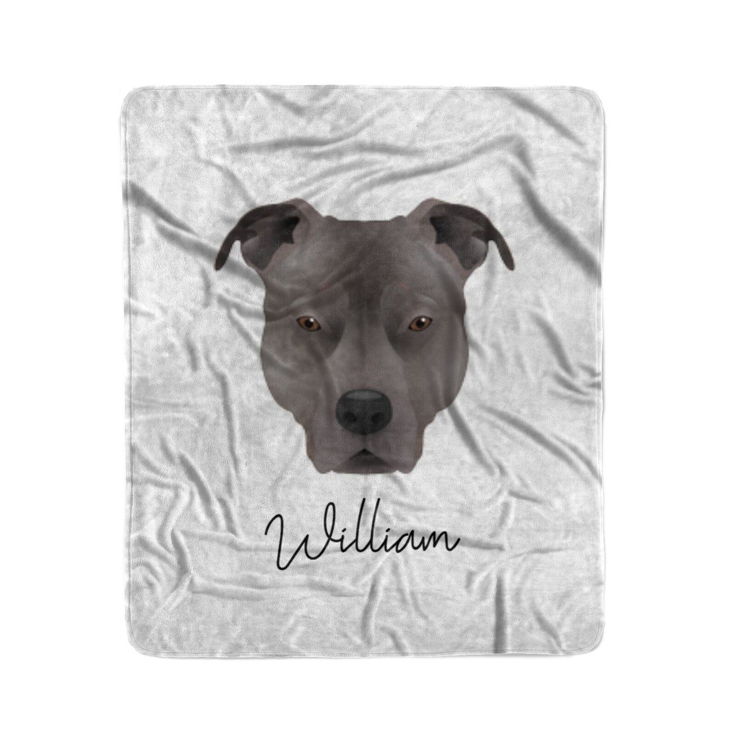 American Pit Bull Terrier Personalised Medium Fleece Blanket