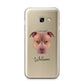 American Pit Bull Terrier Personalised Samsung Galaxy A3 2017 Case on gold phone