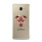 American Pit Bull Terrier Personalised Samsung Galaxy A7 2016 Case on gold phone