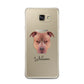 American Pit Bull Terrier Personalised Samsung Galaxy A7 2016 Case on gold phone