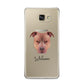 American Pit Bull Terrier Personalised Samsung Galaxy A9 2016 Case on gold phone