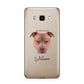 American Pit Bull Terrier Personalised Samsung Galaxy J7 2016 Case on gold phone