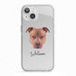 American Pit Bull Terrier Personalised iPhone 13 TPU Impact Case with White Edges