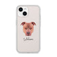 American Pit Bull Terrier Personalised iPhone 14 Clear Tough Case Starlight