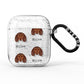 American Water Spaniel Icon with Name AirPods Glitter Case