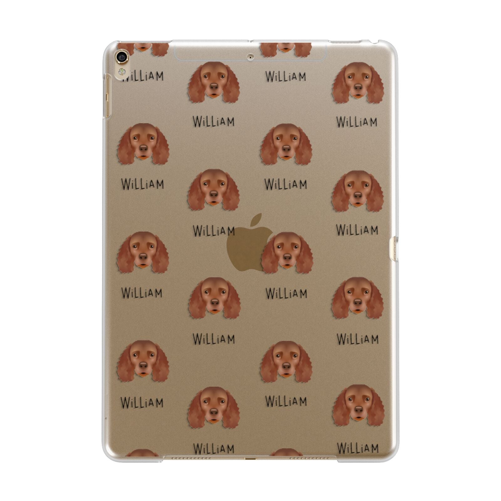 American Water Spaniel Icon with Name Apple iPad Gold Case