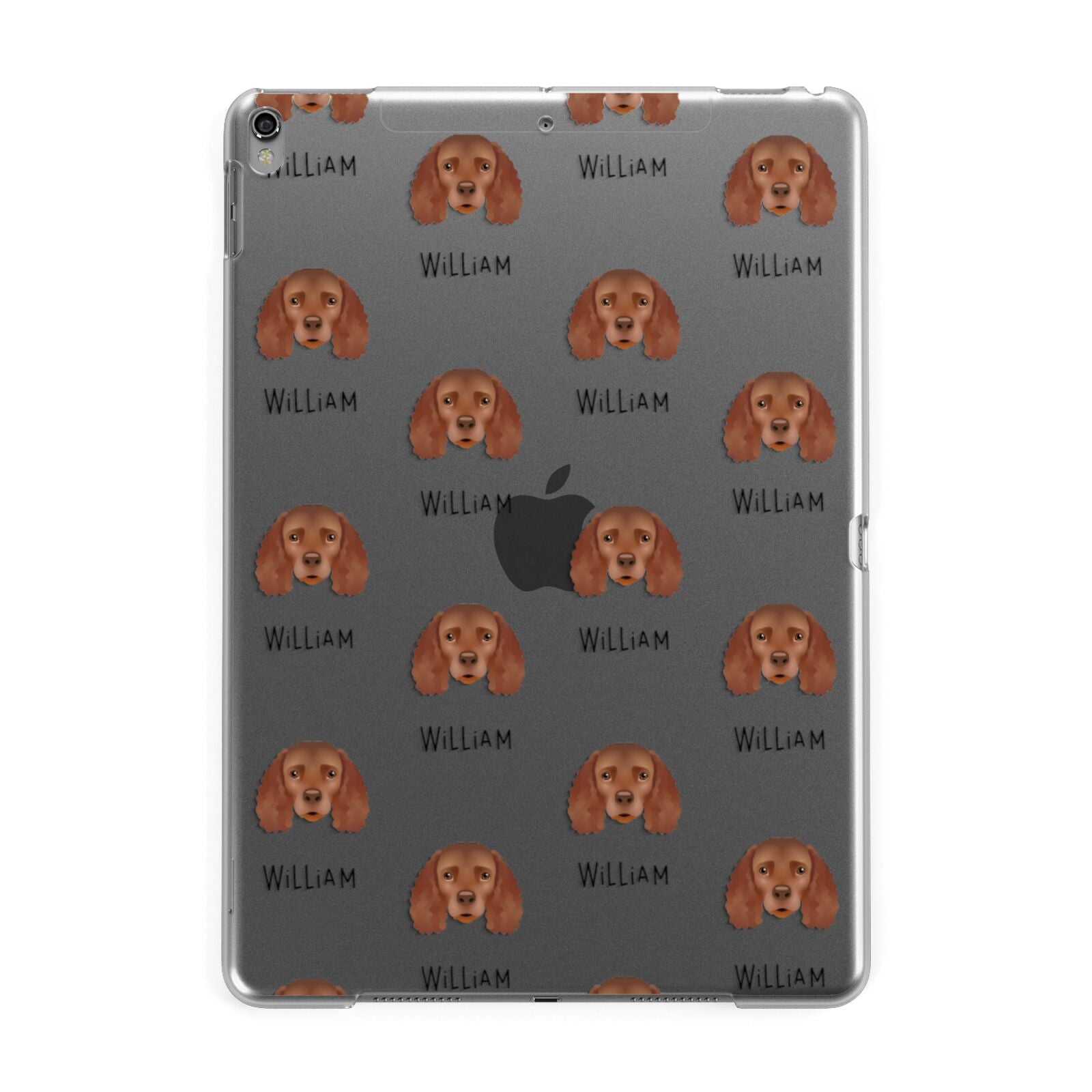 American Water Spaniel Icon with Name Apple iPad Grey Case