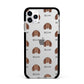 American Water Spaniel Icon with Name Apple iPhone 11 Pro Max in Silver with Black Impact Case