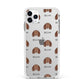 American Water Spaniel Icon with Name Apple iPhone 11 Pro Max in Silver with White Impact Case