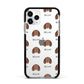 American Water Spaniel Icon with Name Apple iPhone 11 Pro in Silver with Black Impact Case