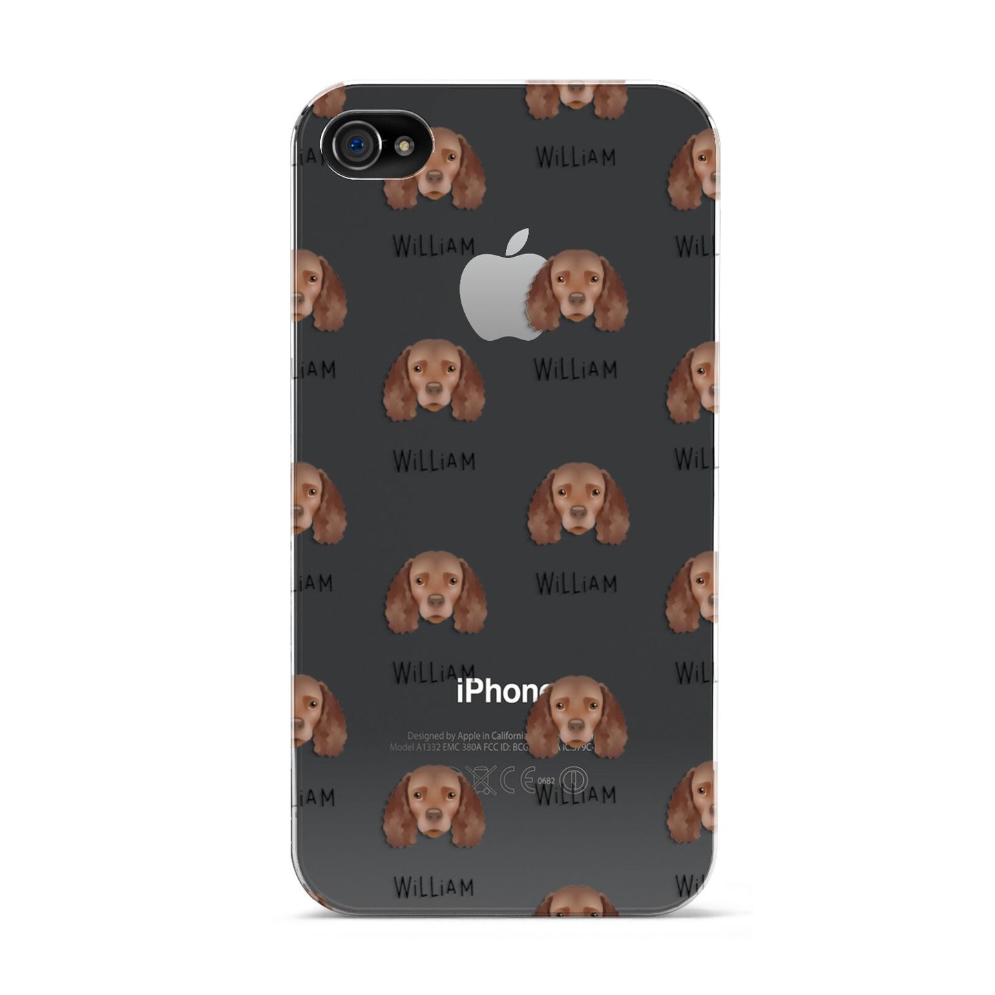 American Water Spaniel Icon with Name Apple iPhone 4s Case
