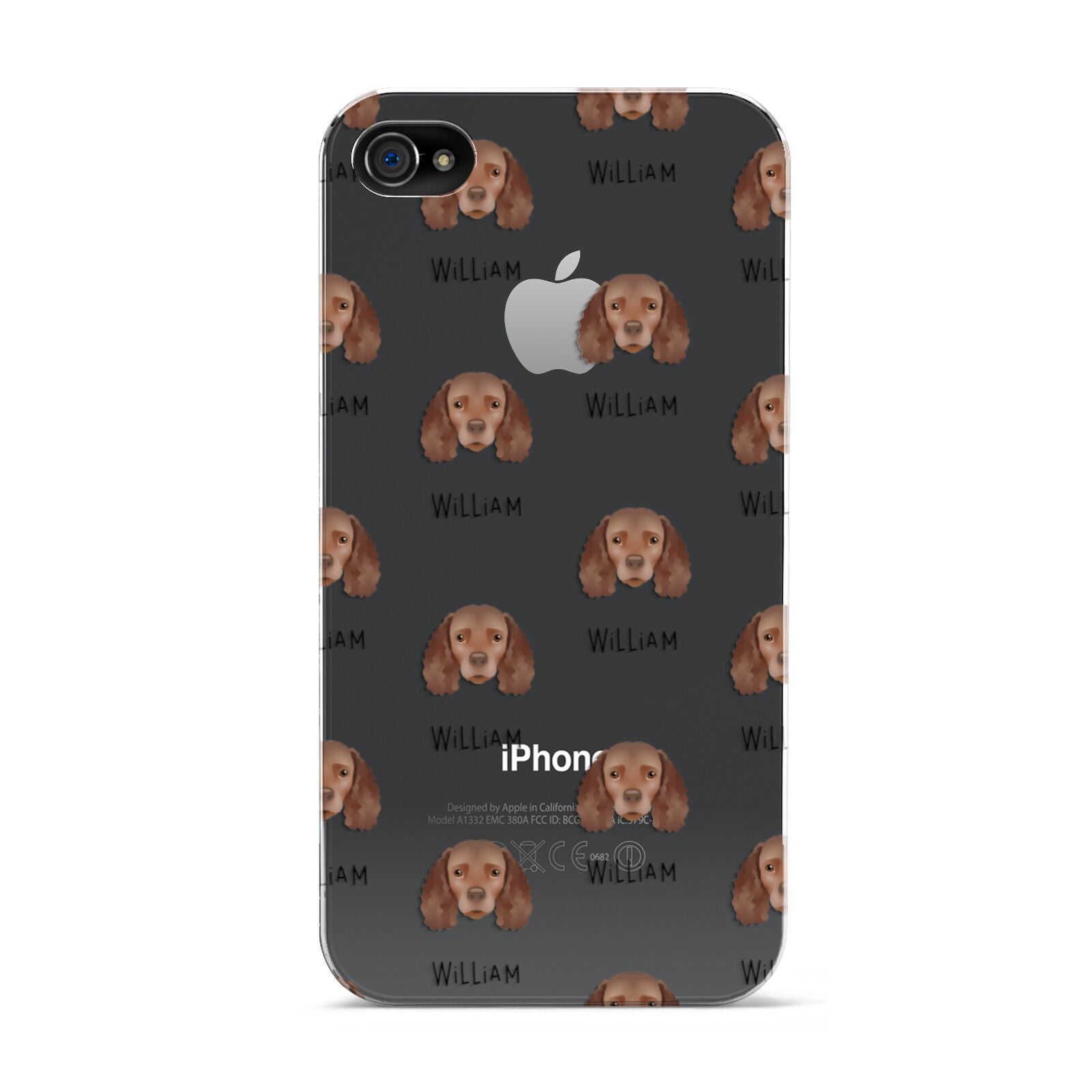 American Water Spaniel Icon with Name Apple iPhone 4s Case