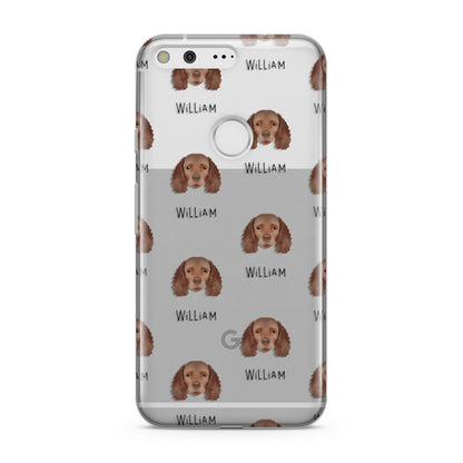 American Water Spaniel Icon with Name Google Pixel Case