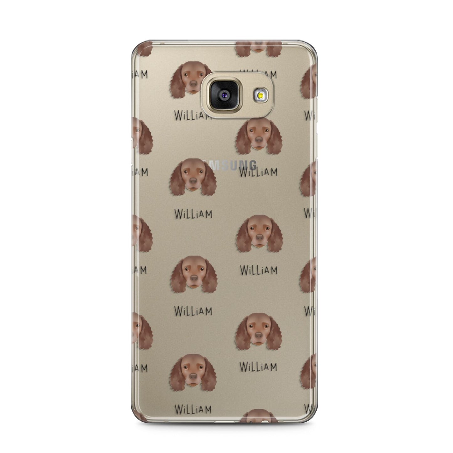 American Water Spaniel Icon with Name Samsung Galaxy A5 2016 Case on gold phone