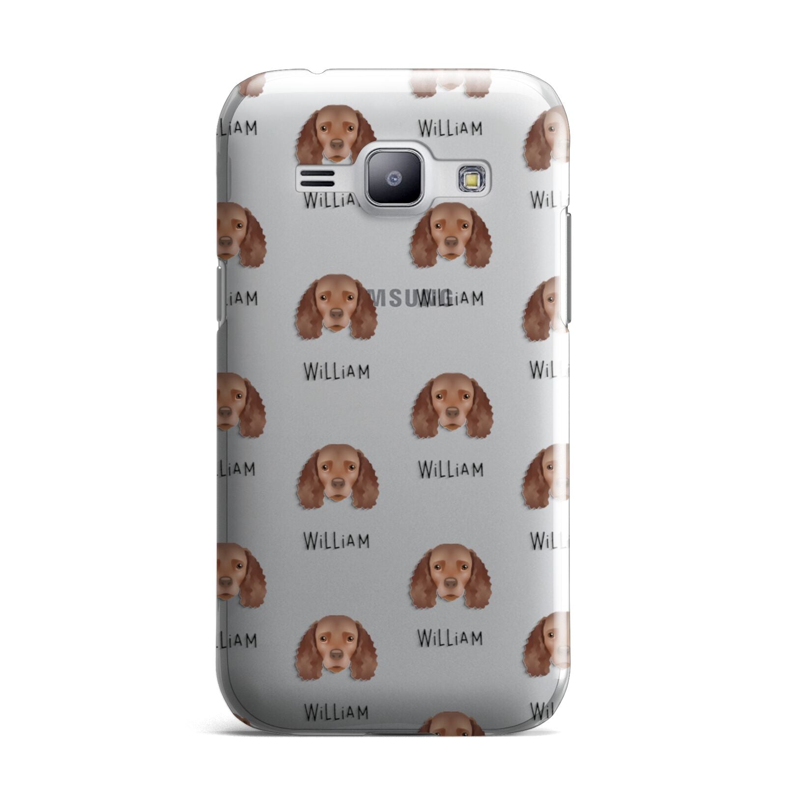 American Water Spaniel Icon with Name Samsung Galaxy J1 2015 Case