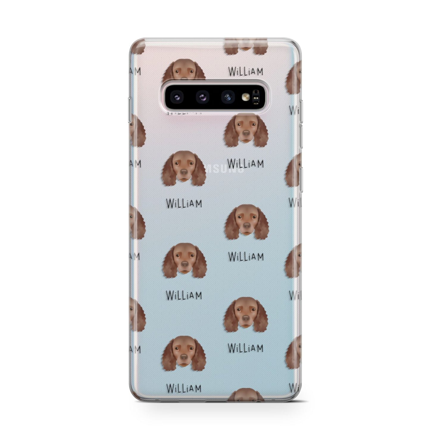 American Water Spaniel Icon with Name Samsung Galaxy S10 Case