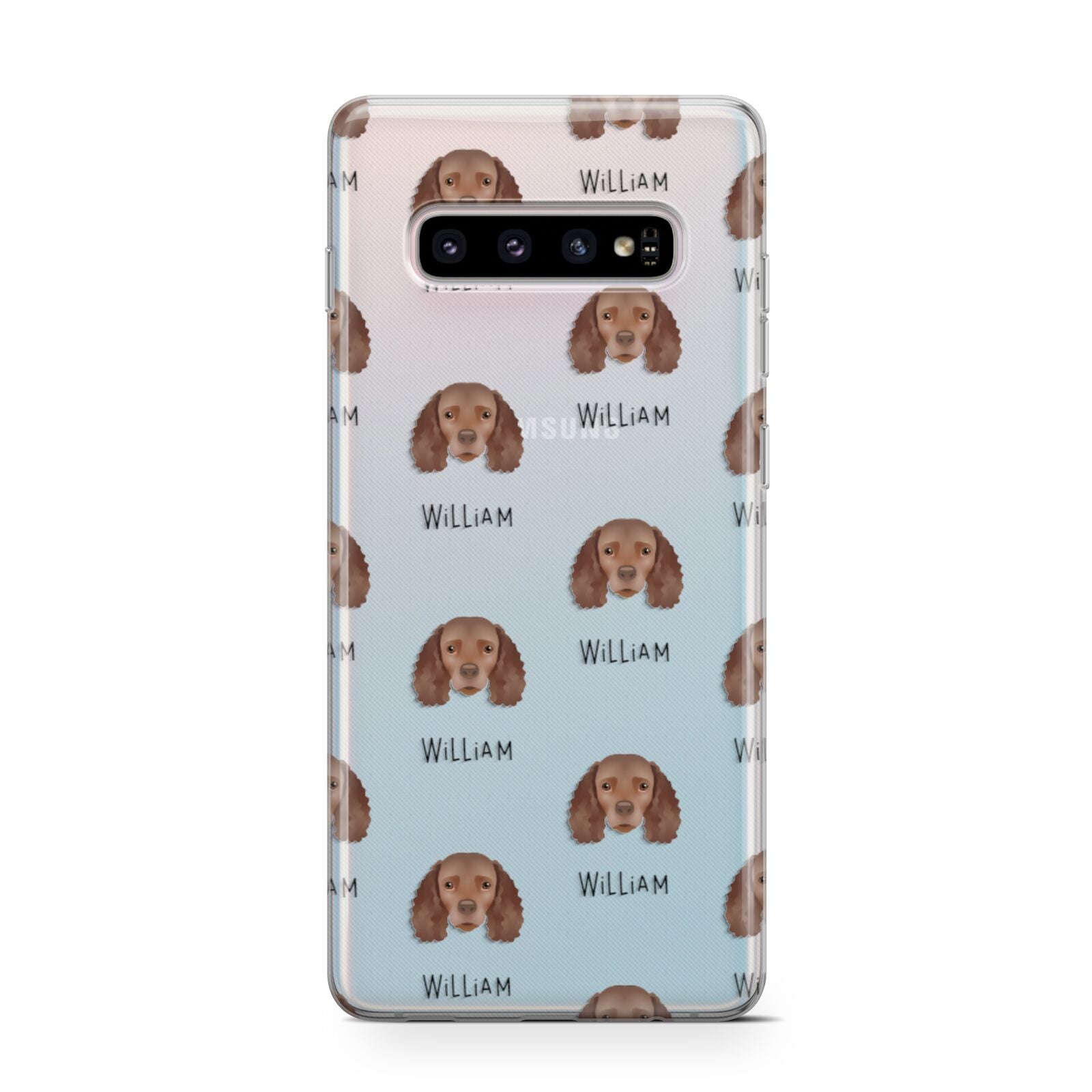 American Water Spaniel Icon with Name Samsung Galaxy S10 Case