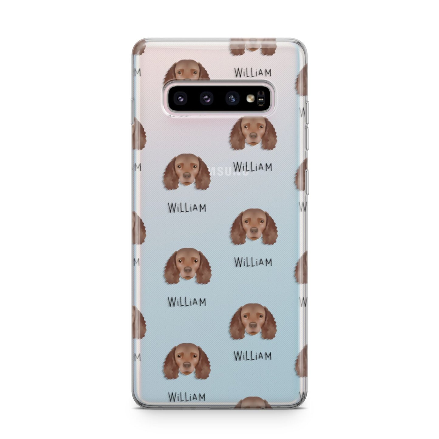 American Water Spaniel Icon with Name Samsung Galaxy S10 Plus Case