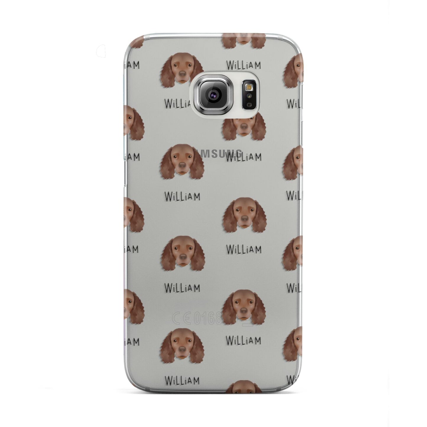 American Water Spaniel Icon with Name Samsung Galaxy S6 Edge Case