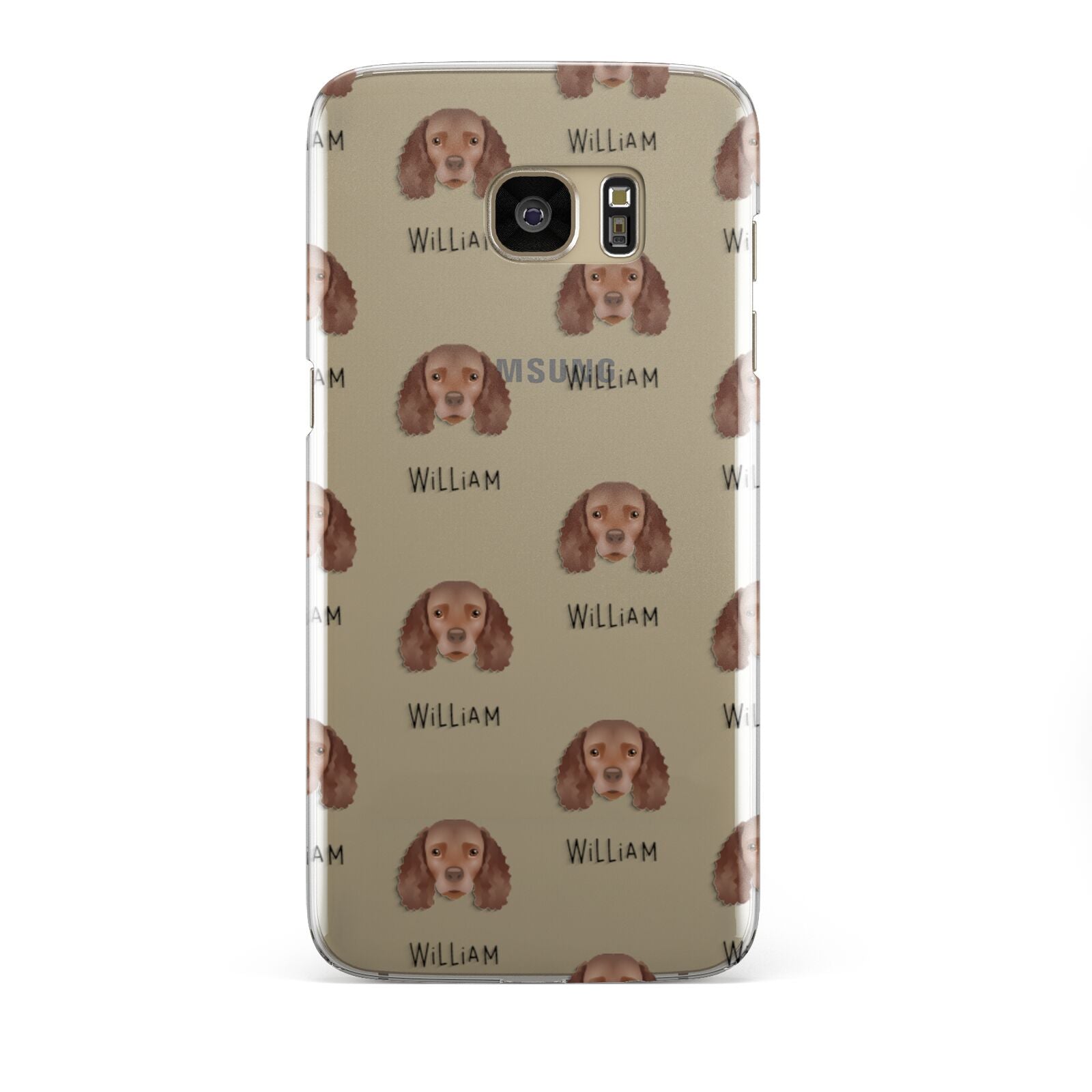 American Water Spaniel Icon with Name Samsung Galaxy S7 Edge Case