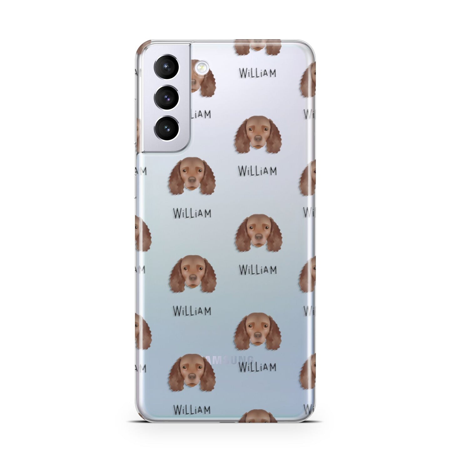 American Water Spaniel Icon with Name Samsung S21 Plus Phone Case