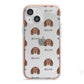 American Water Spaniel Icon with Name iPhone 13 Mini TPU Impact Case with Pink Edges